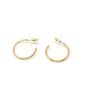 1" Gold Hoop Earrings