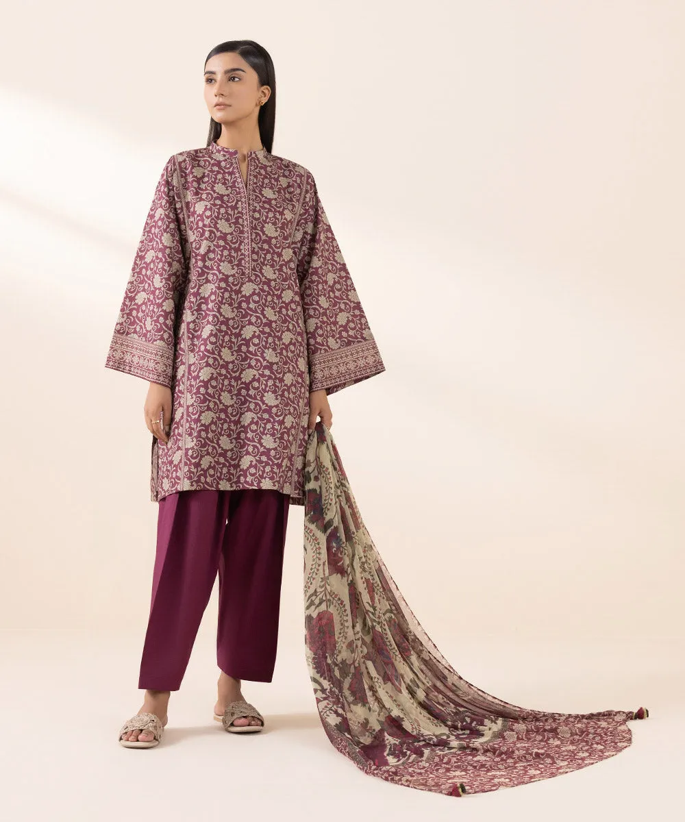 3 Piece - Printed Lawn Suit