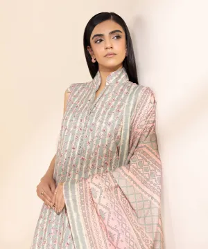 3 Piece - Printed Light Khaddar Suit