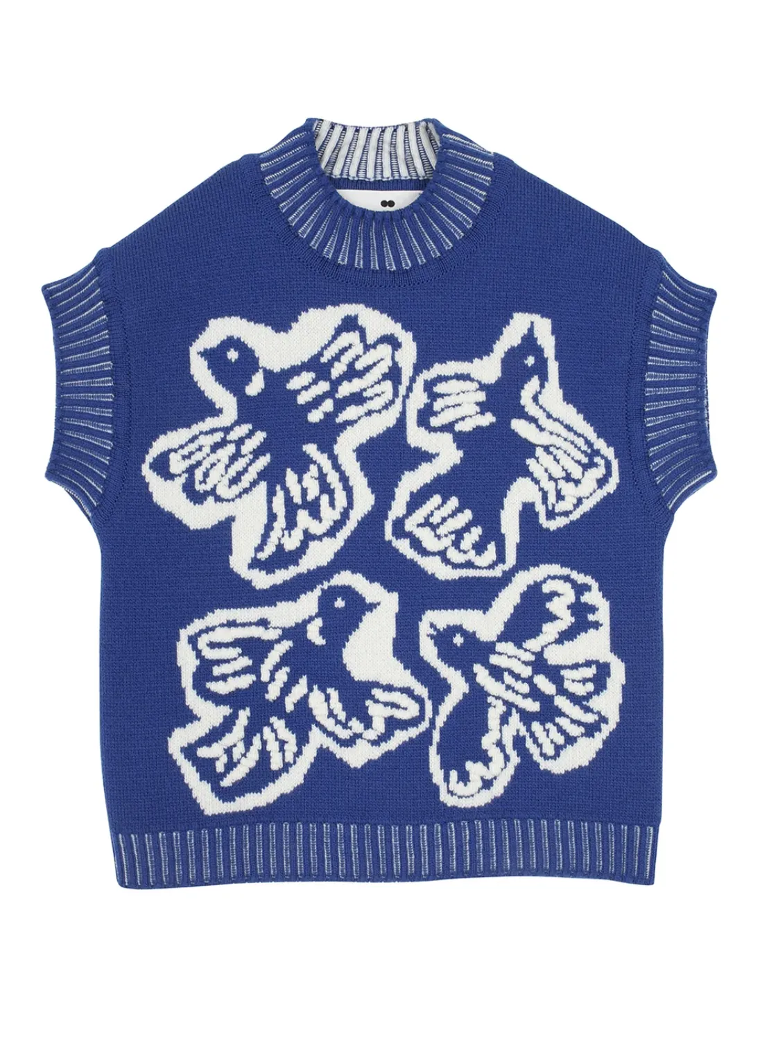 Anemone Knitted Wool Pullover - Blue