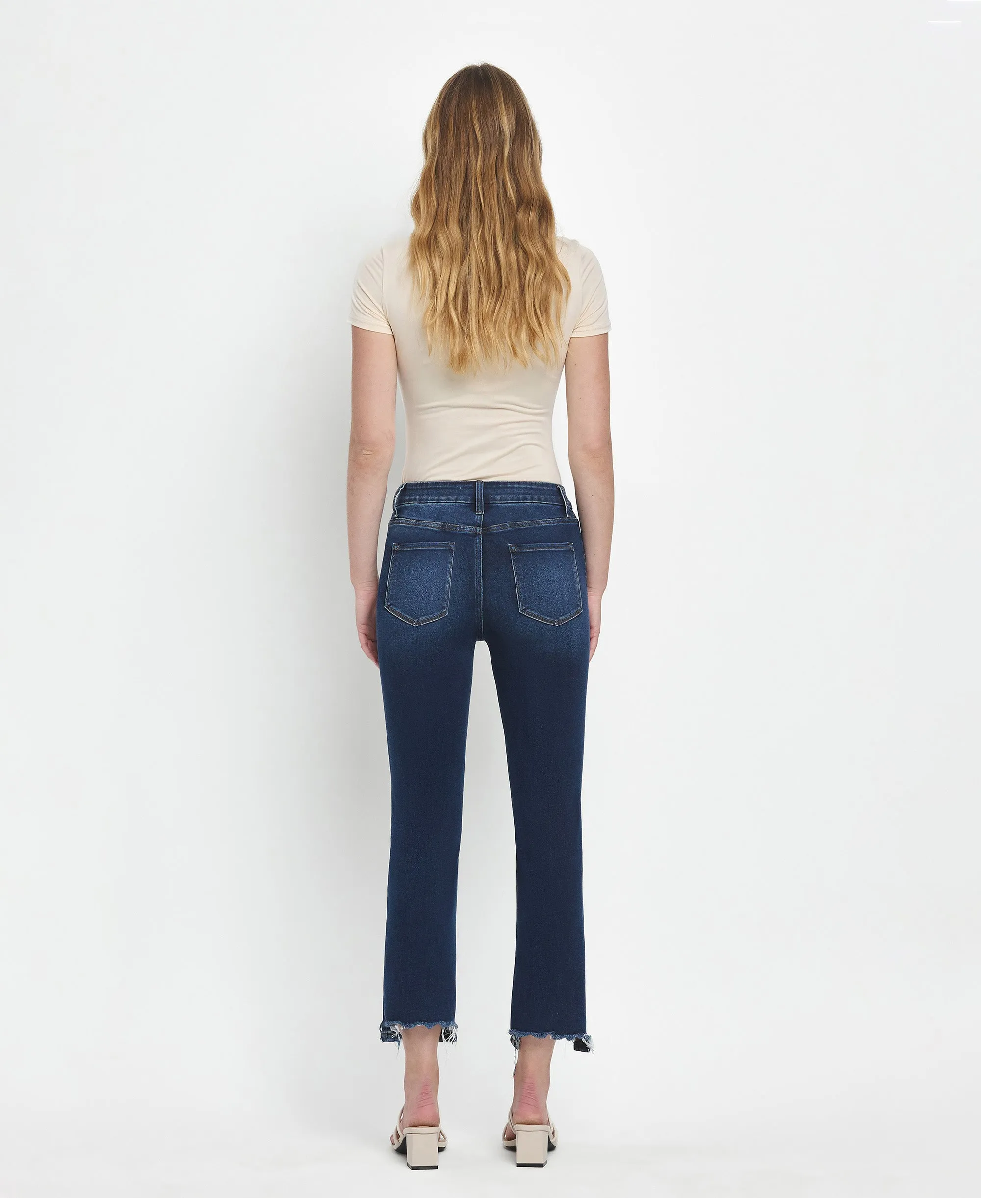 Ardent - High Rise Crop Slim Straight Jeans