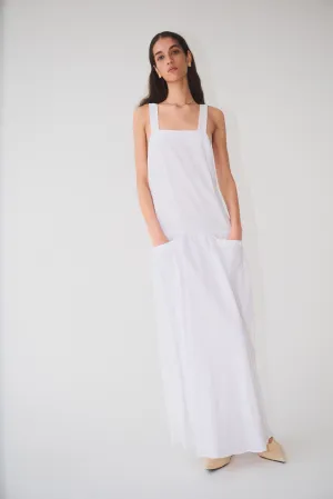 Athena cross back linen dress