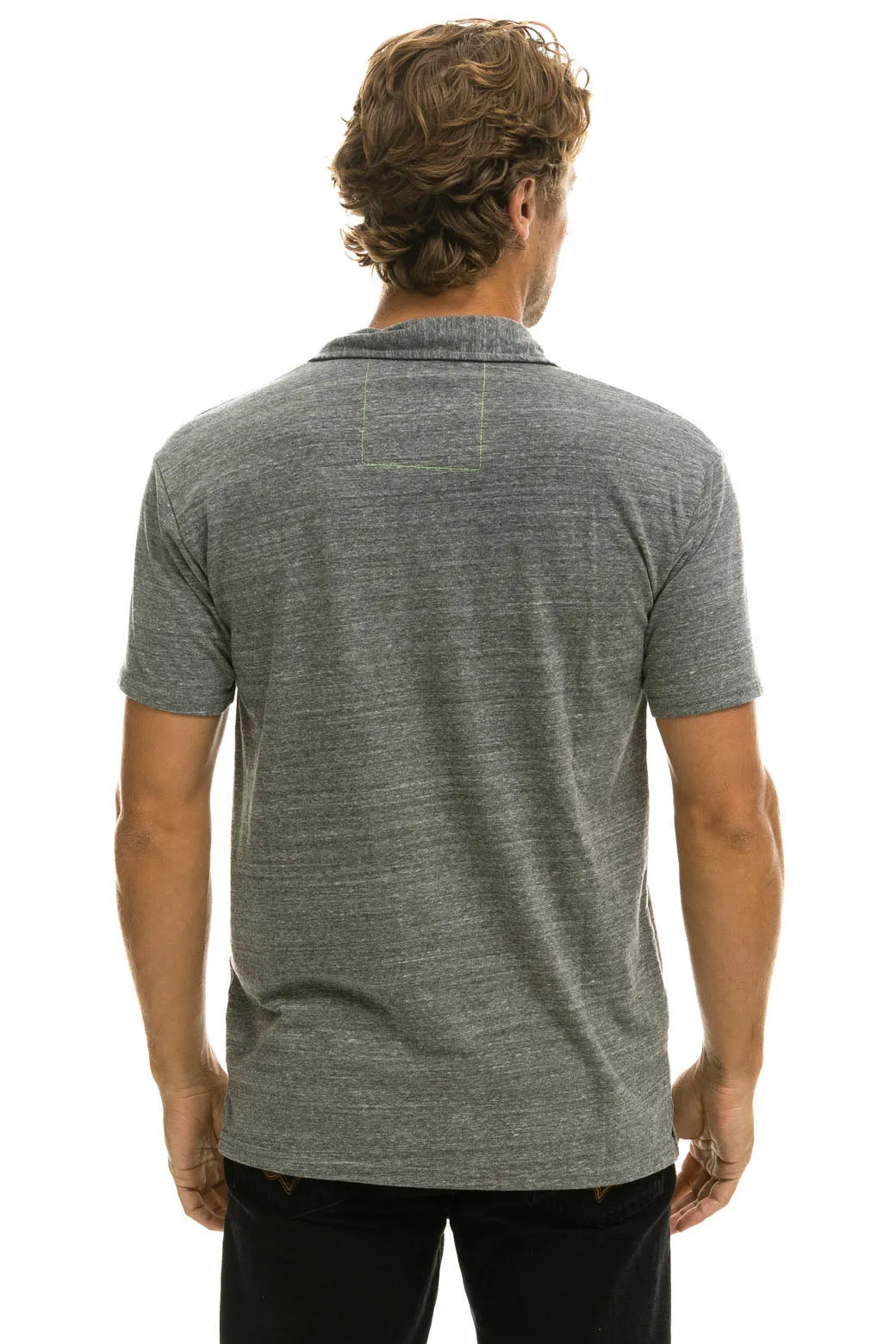 AVIATOR NATION POLO - HEATHER GREY