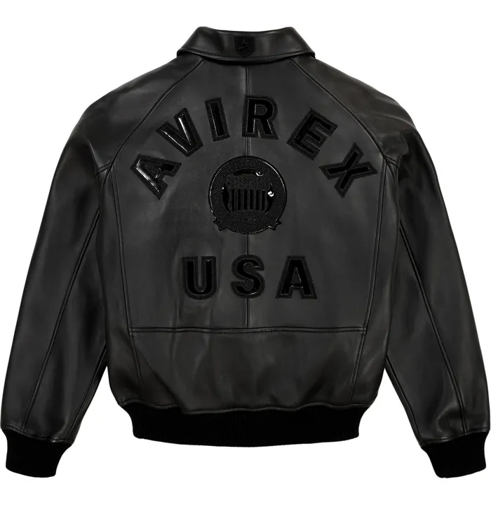 AVIREX ICON LEATHER JACKET Men’s -BLACK