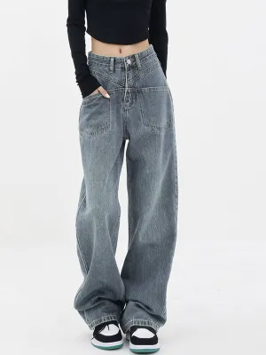 Baddie Baggy Wide Trendy Leg Boyfriend Jeans