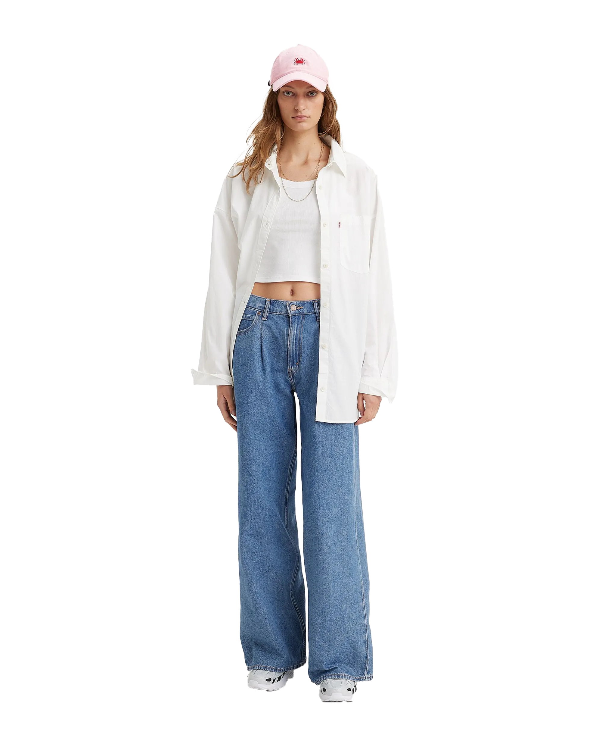 Baggy Dad Wide Leg Jeans in Cause And Effect