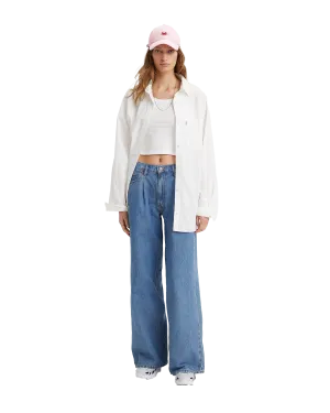 Baggy Dad Wide Leg Jeans in Cause And Effect