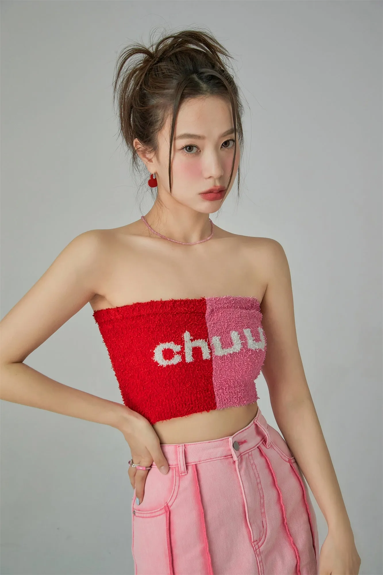 Bicolor Chuu Logo Tube Top