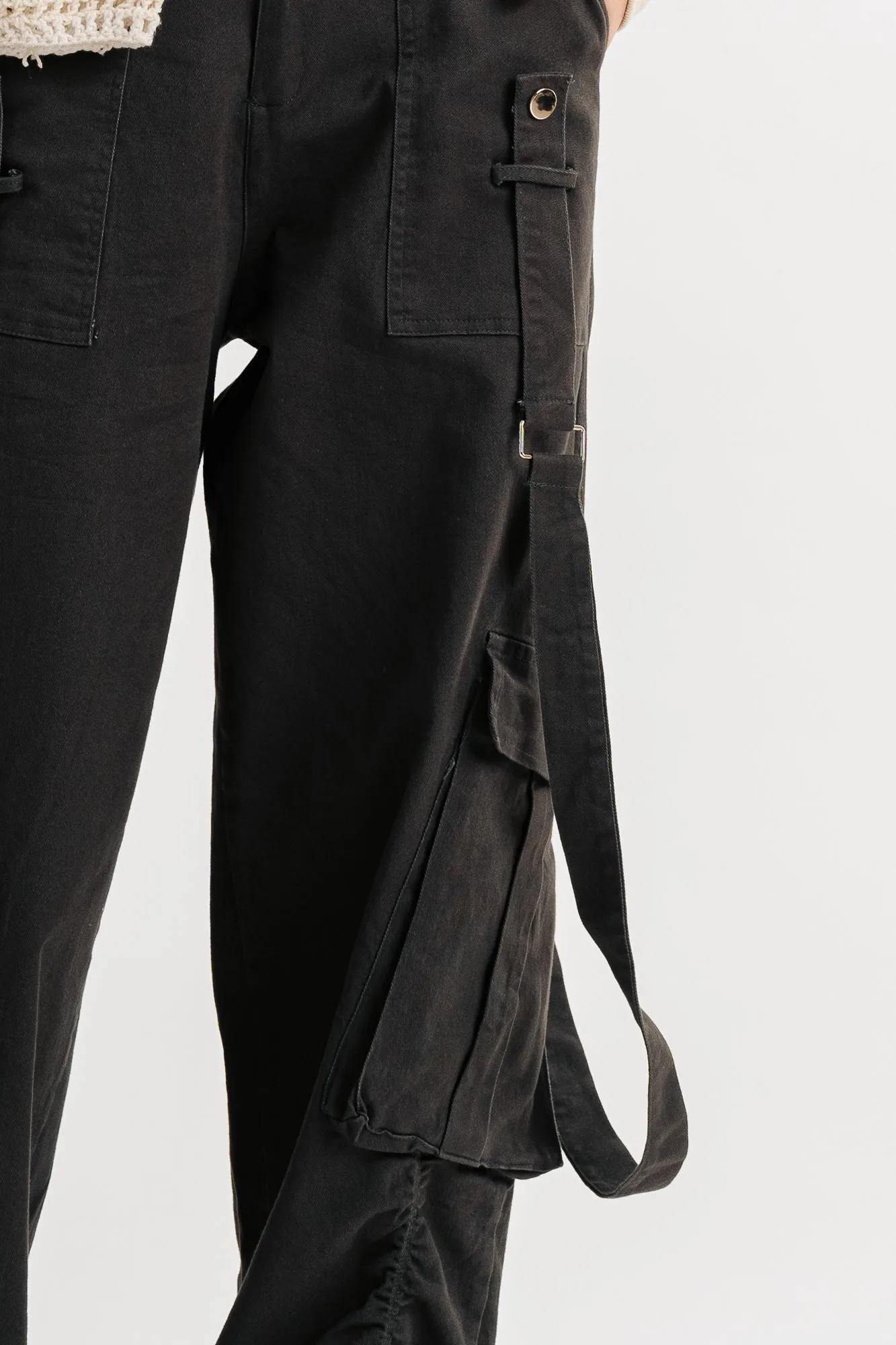 Black Cargo Jeans