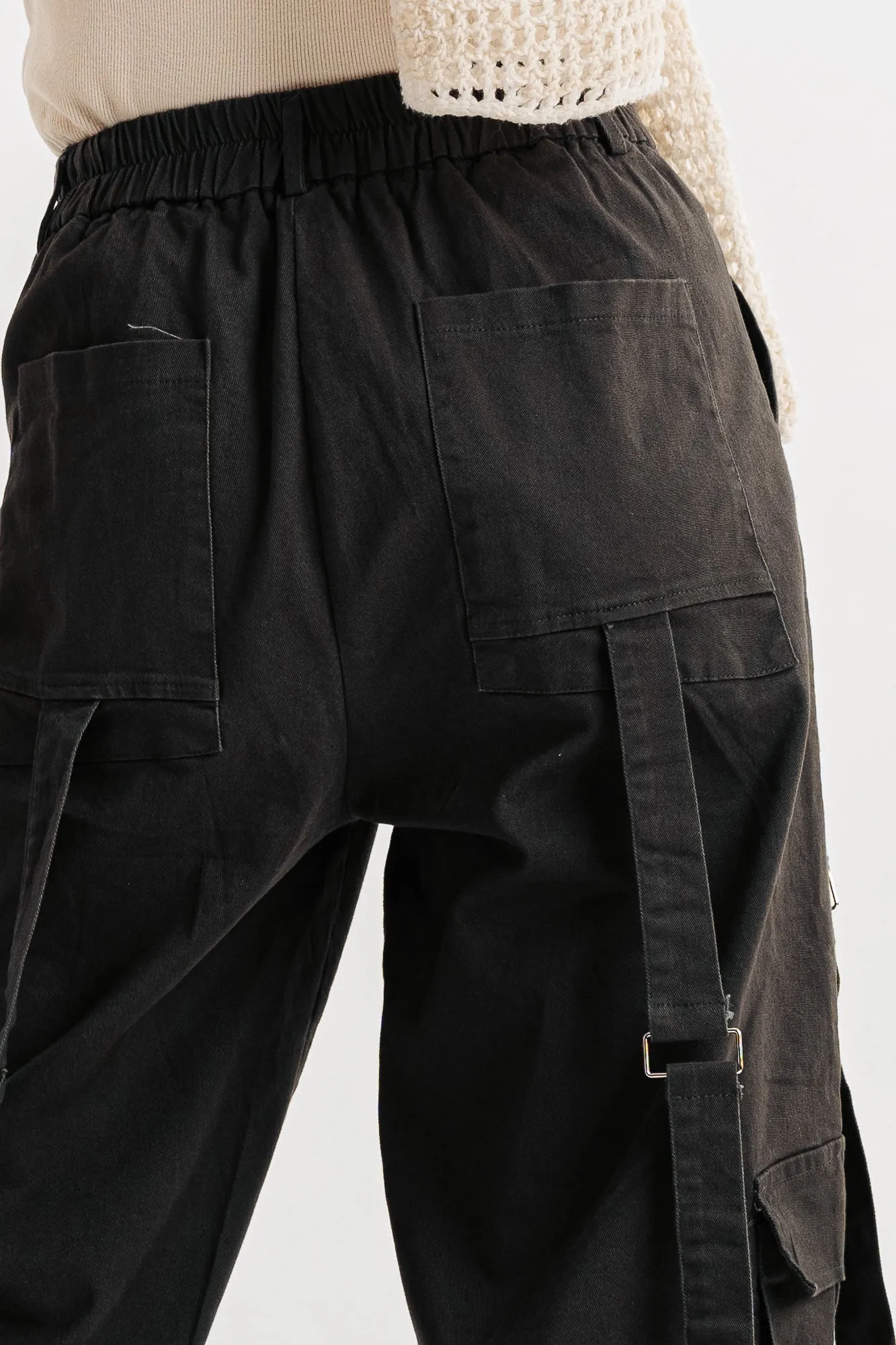 Black Cargo Jeans