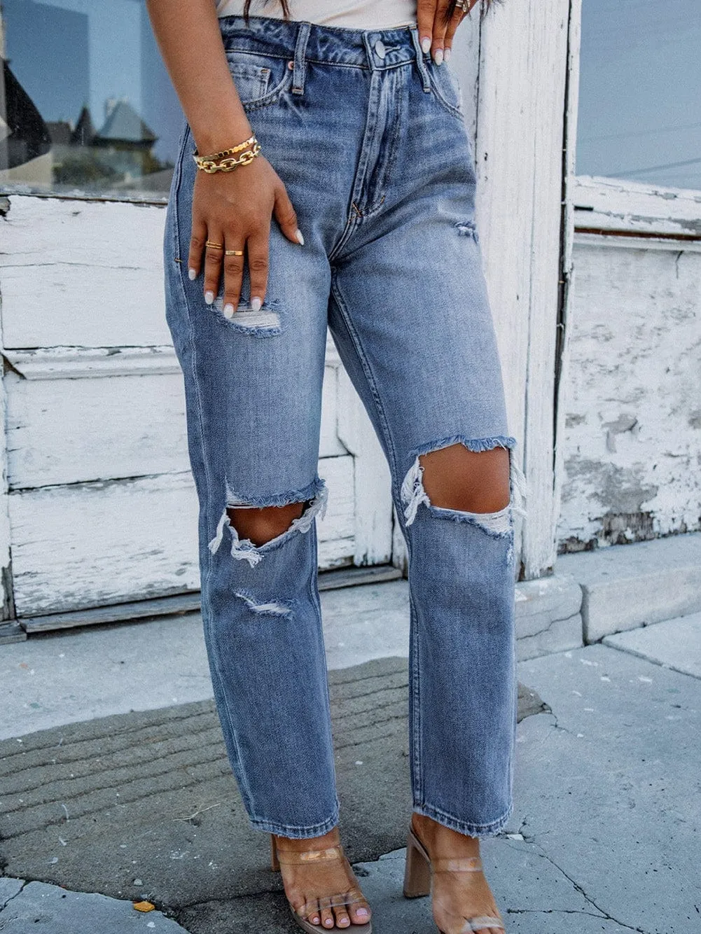 Blue Ripped Jeans