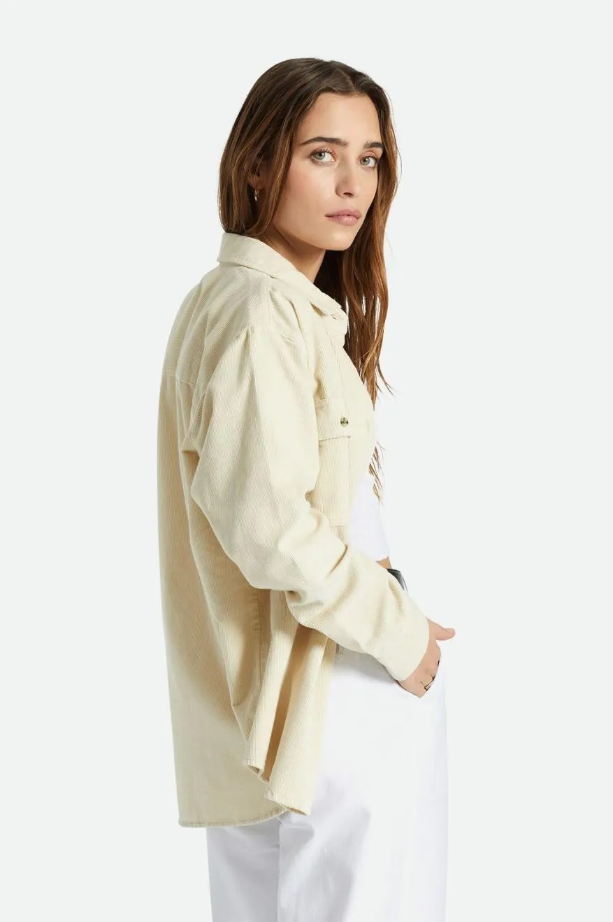 Bowery Boyfriend Corduroy Overshirt - Whitecap