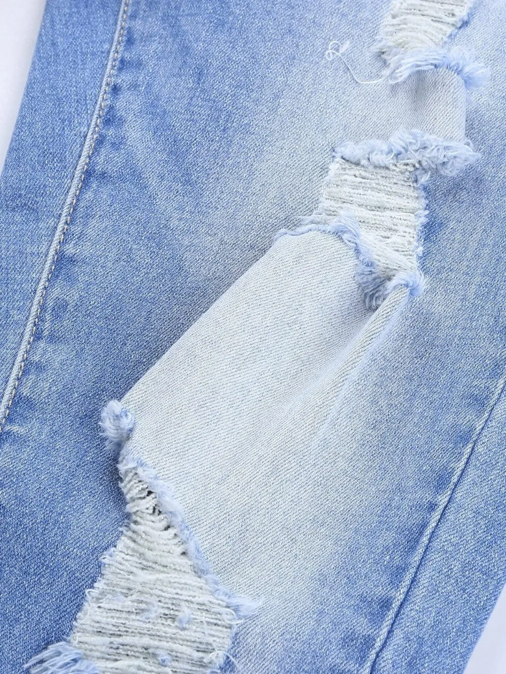 Boyfriend Fit Distressed Jeans