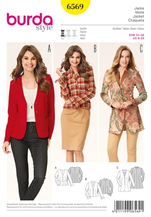 Burda Pattern 6569 Jacket (8-20)