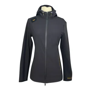 Cavalleria Toscana R-Evo Jersey & Tech Knit Hooded Softshell Jacket in Black - Women's Large