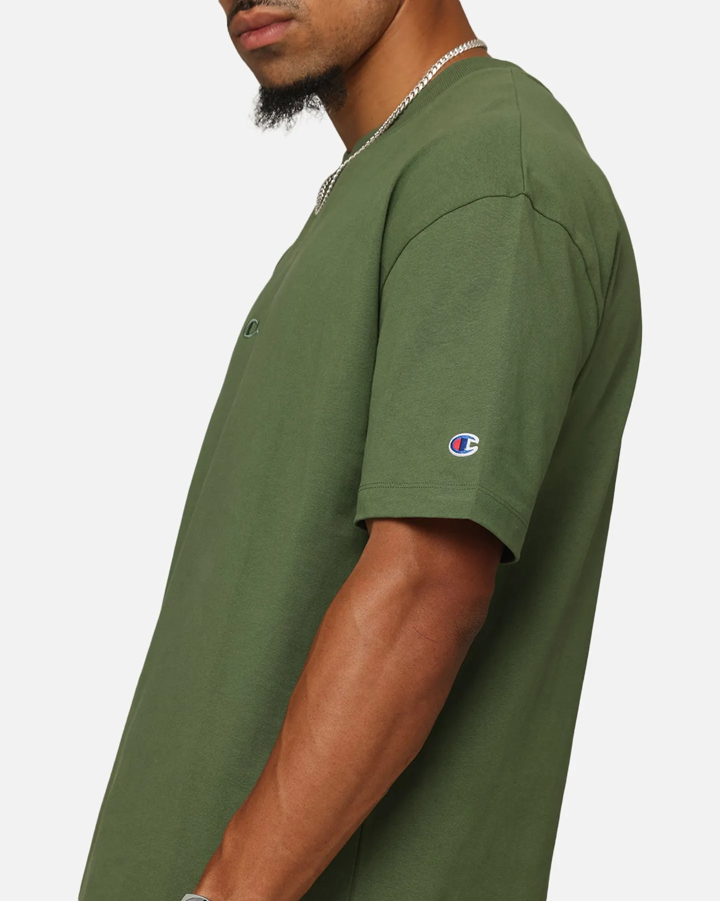 Champion Heritage New Script T-Shirt Green