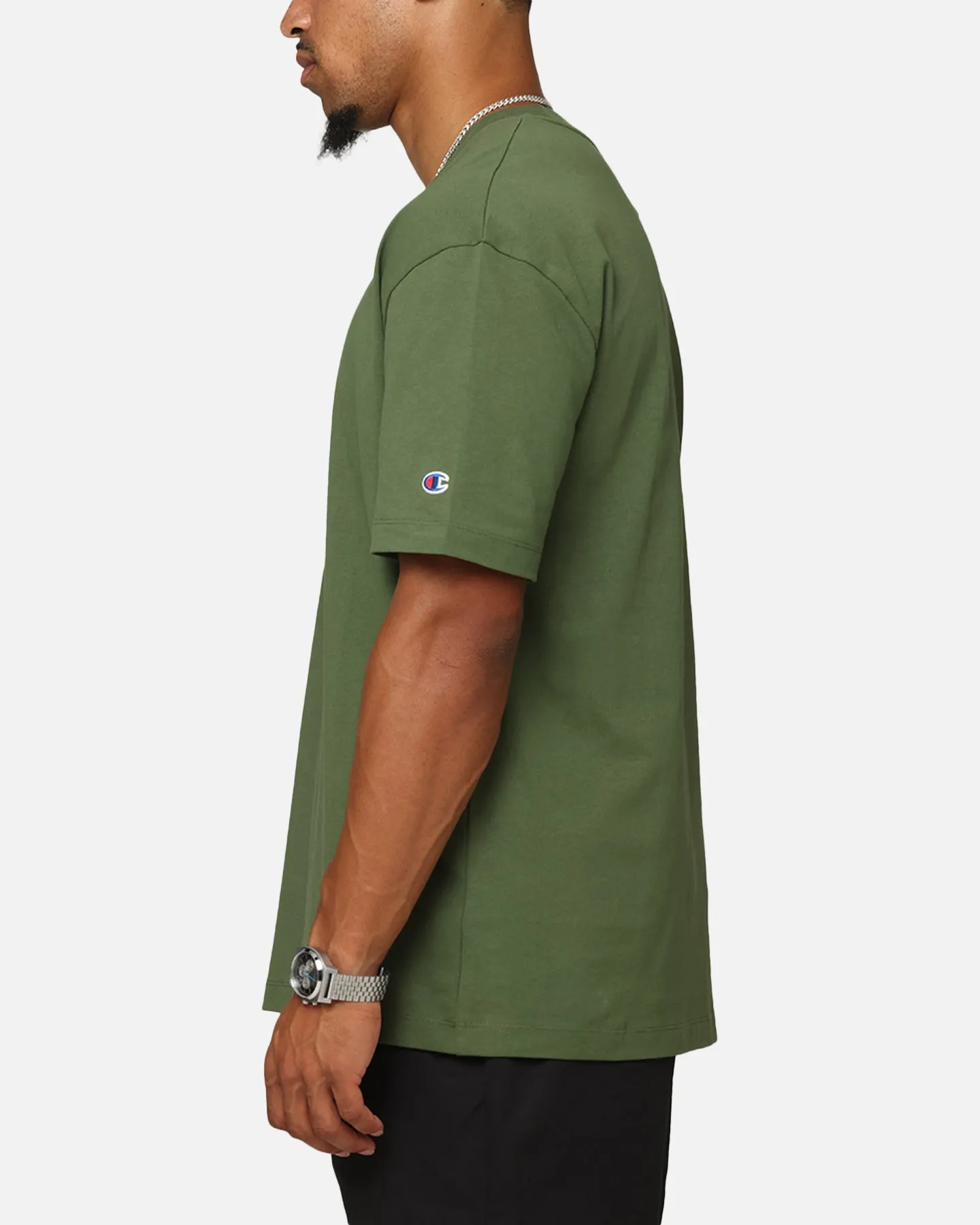 Champion Heritage New Script T-Shirt Green