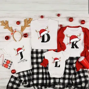 Christmas Family Matching Initial Tees