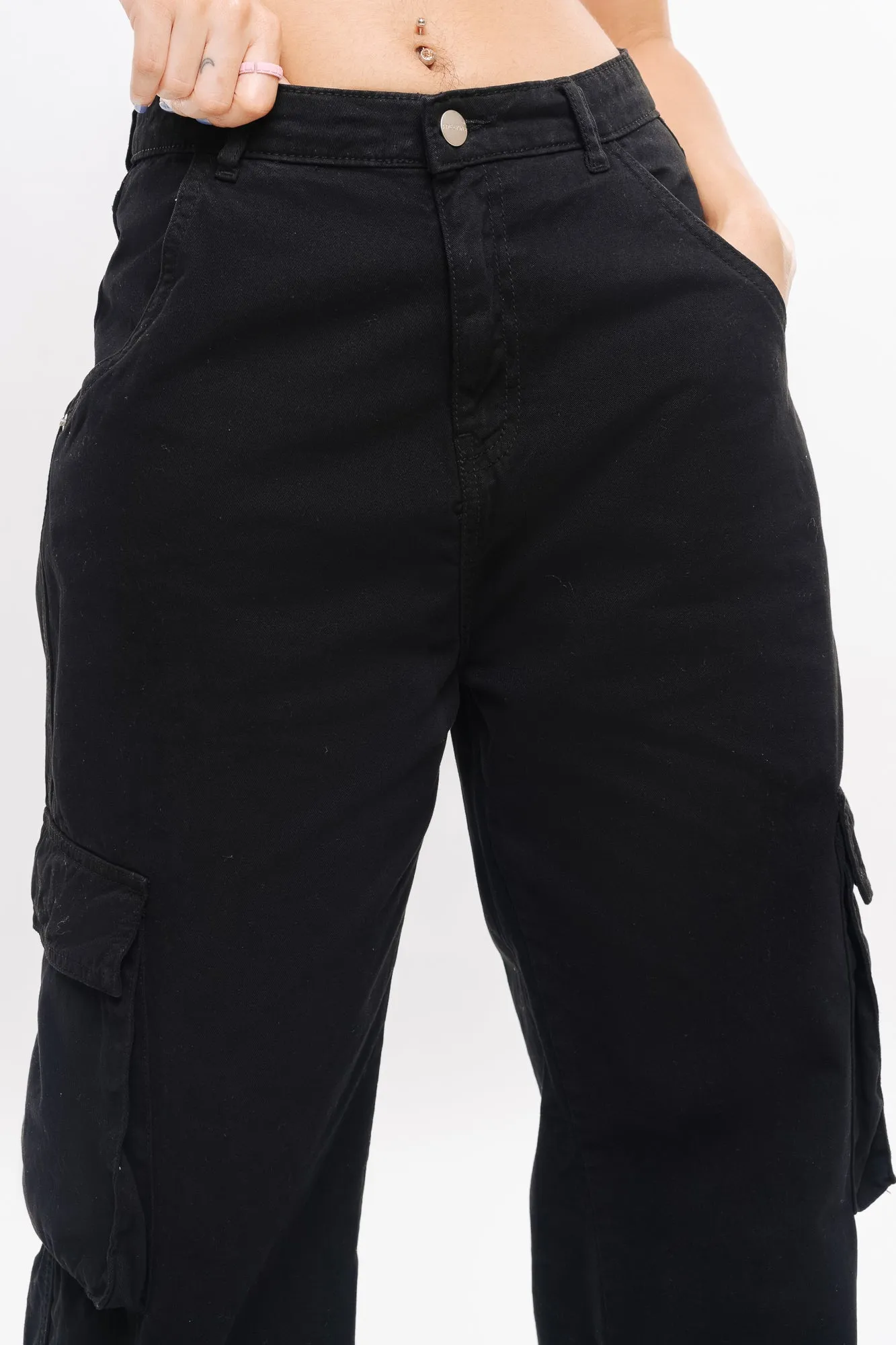 Coal Pocketed Cargo Jeans