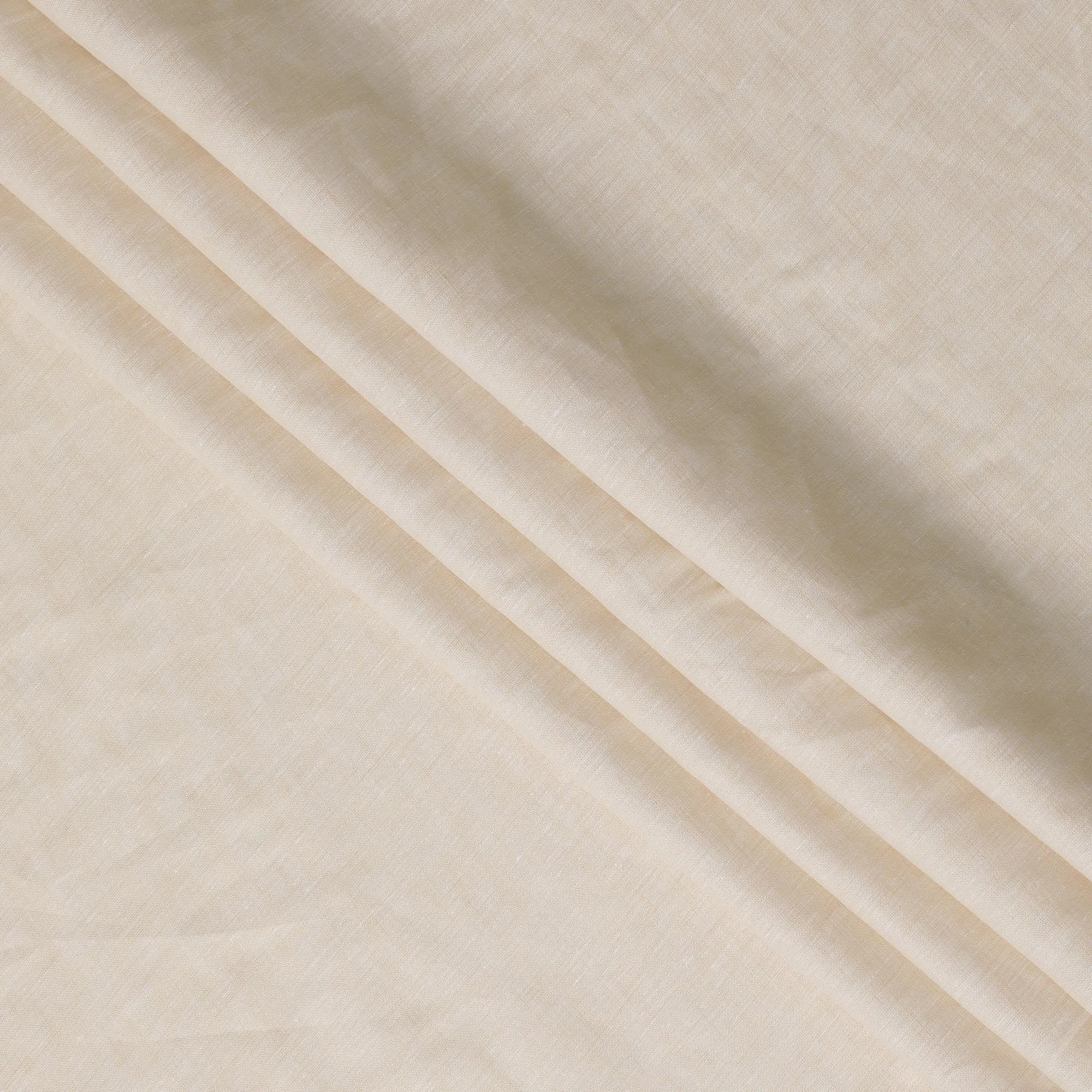 Cream Plain Premium pure linen fabric 60Lea-D16277