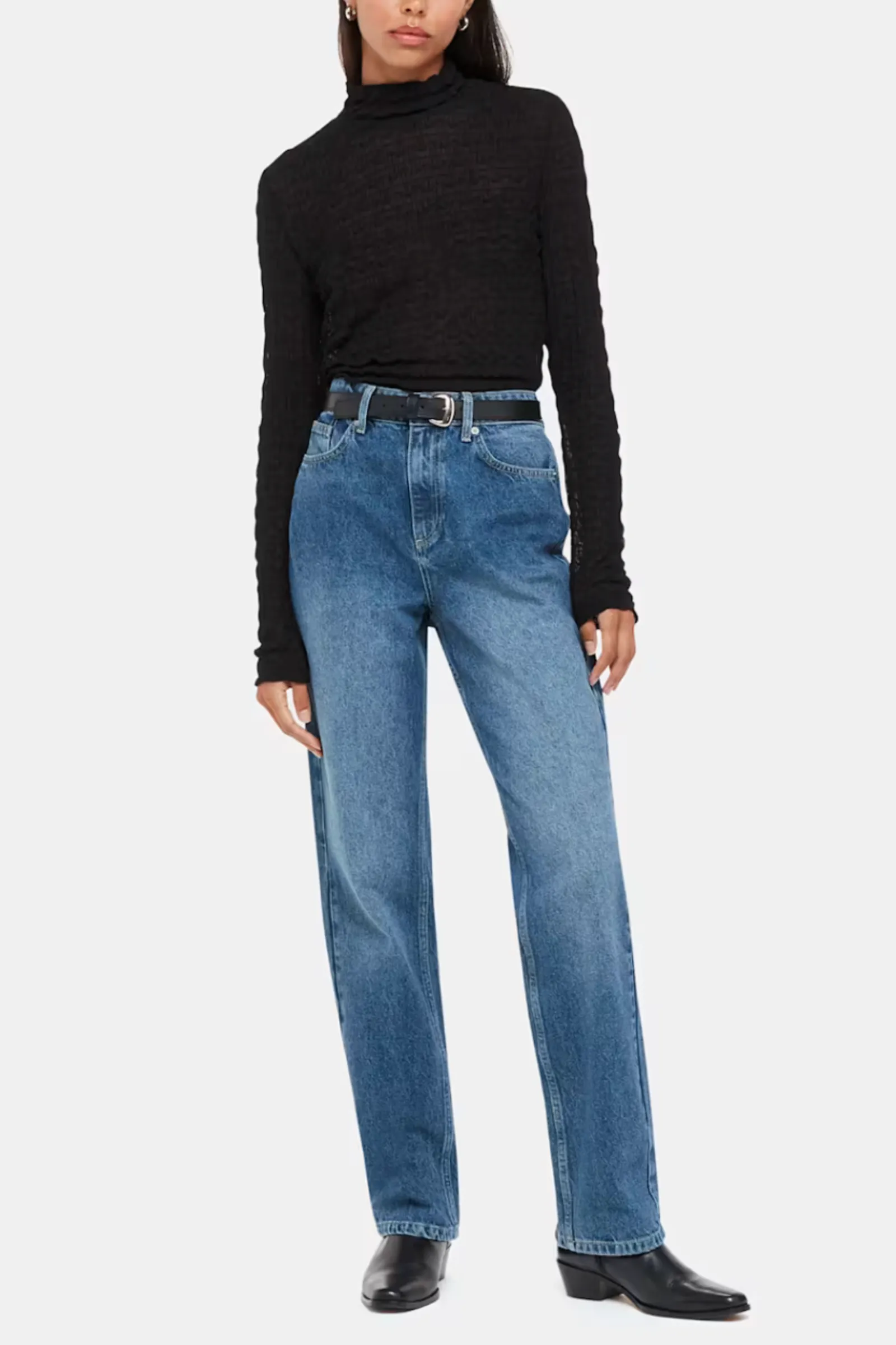 Denim Straight Leg Full Length Jean