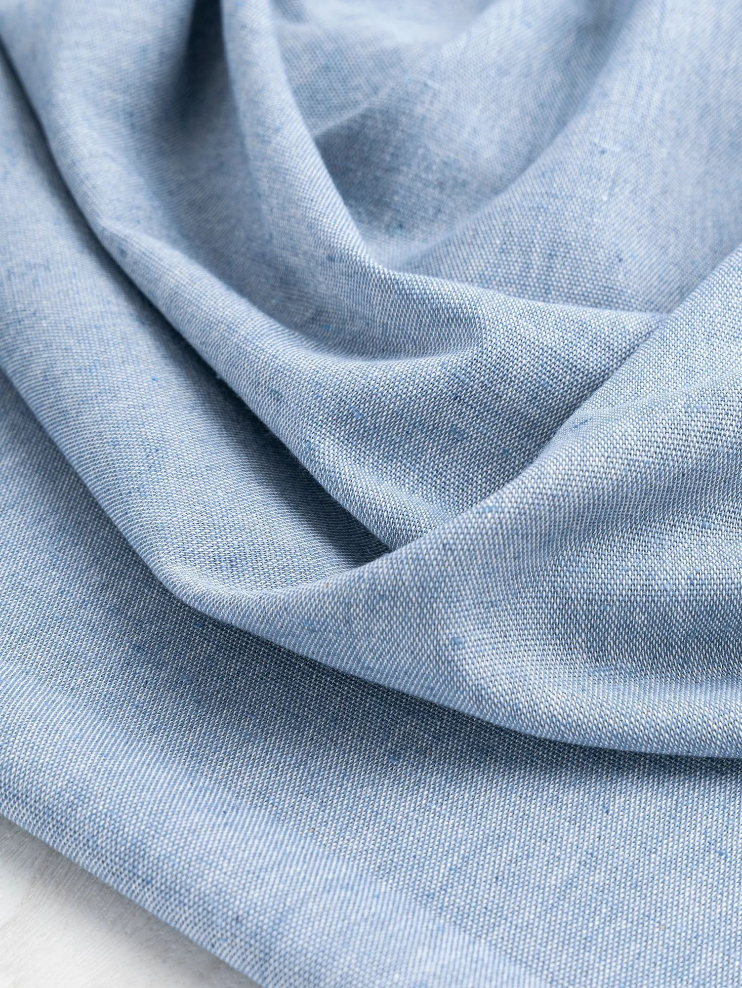 Eco Cotton Blend Chambray - Blue - Swatch