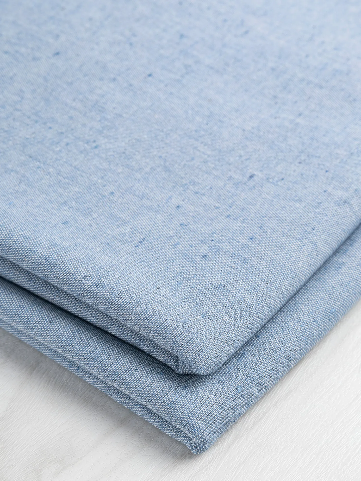 Eco Cotton Blend Chambray - Blue - Swatch