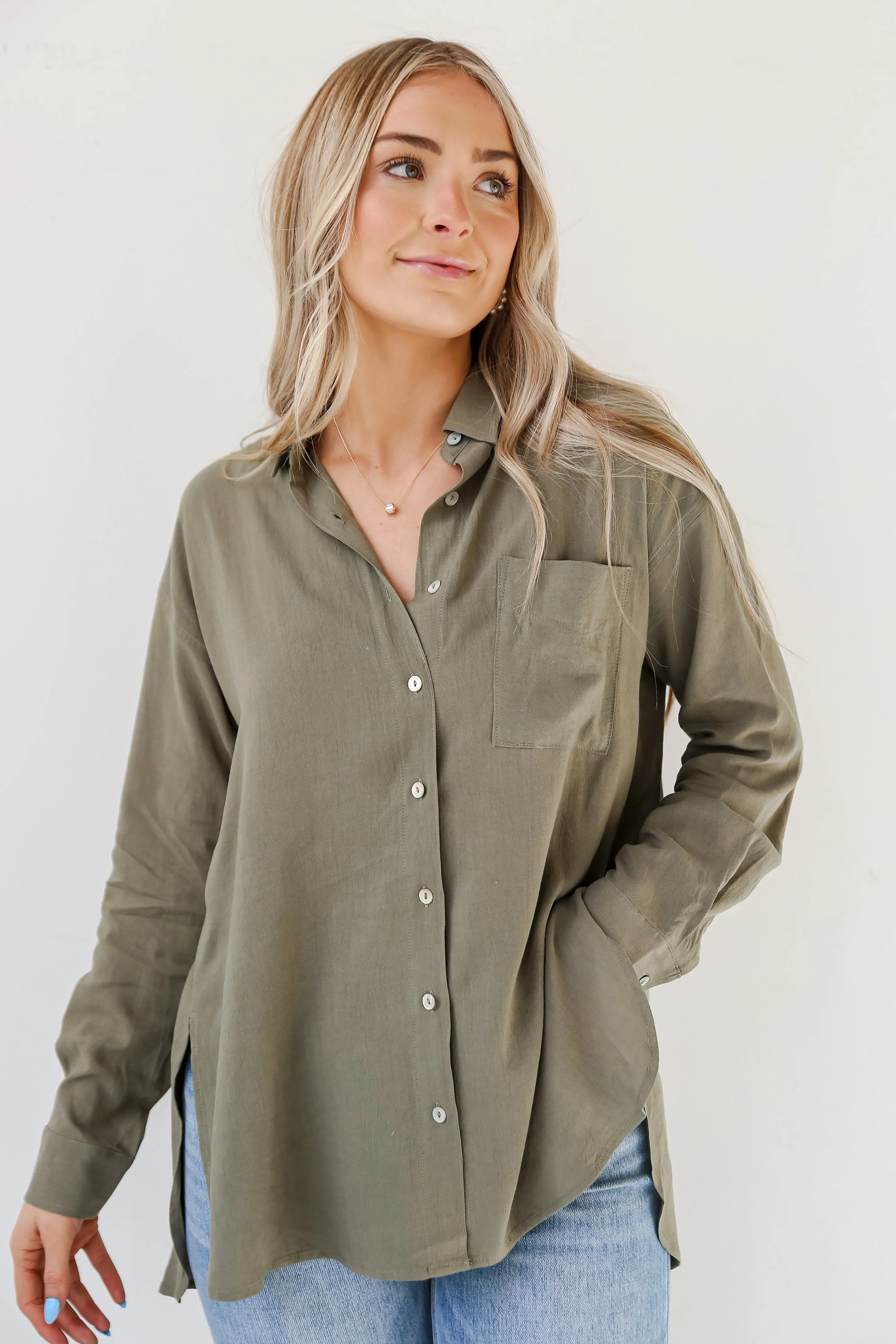 FINAL SALE - Emerson Linen Button-Up Blouse