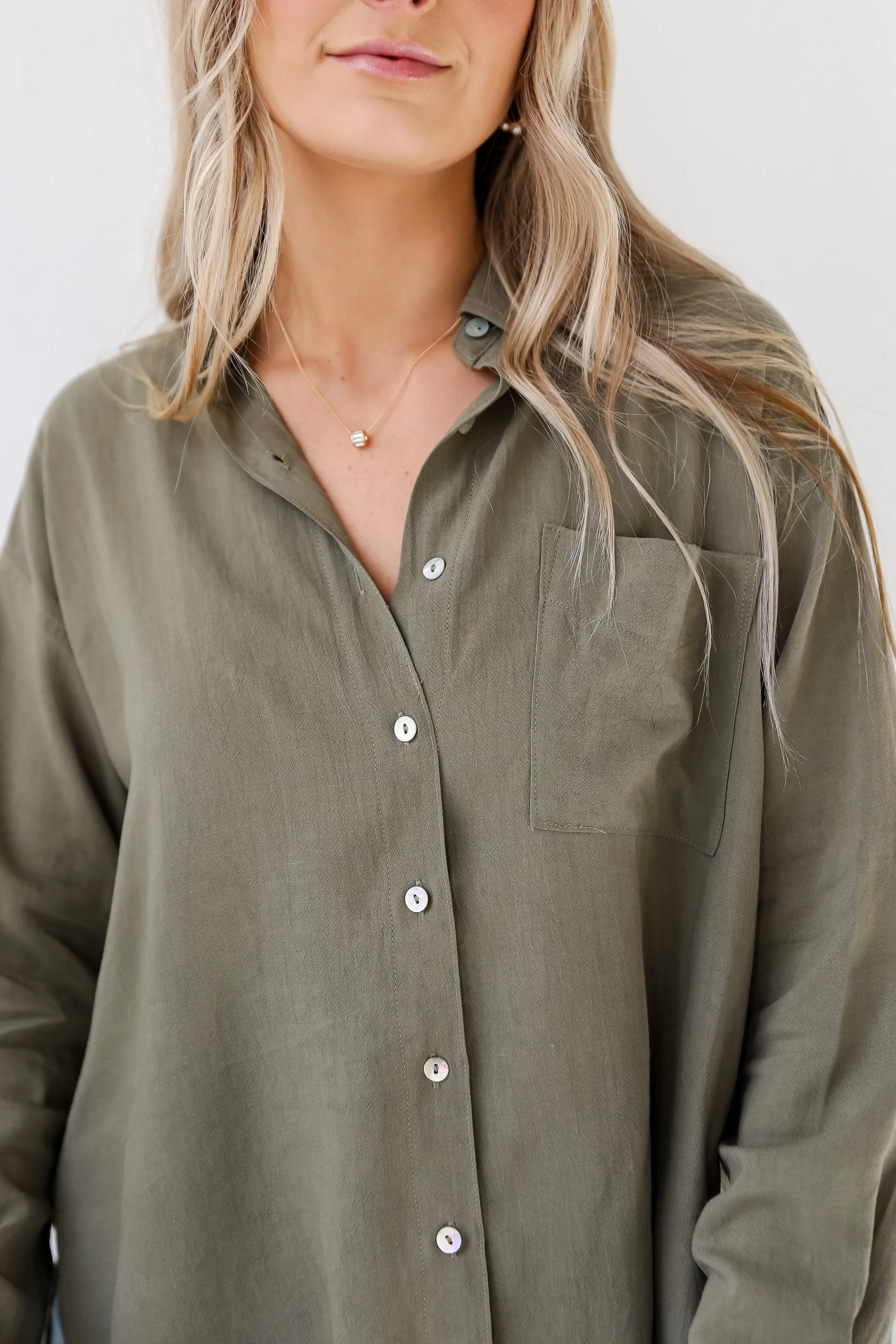 FINAL SALE - Emerson Linen Button-Up Blouse