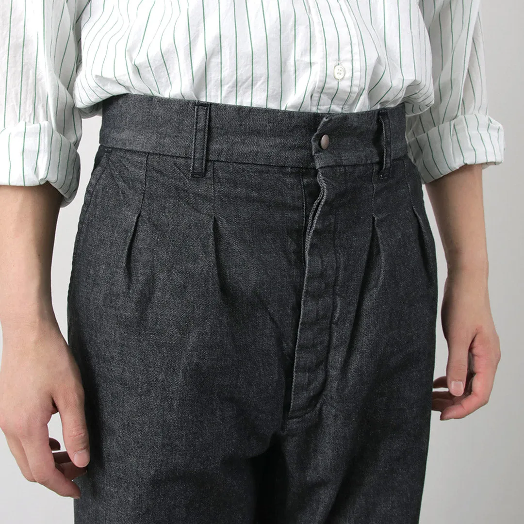 FUJITO / 2 Tuck Trousers Light Ounce Denim