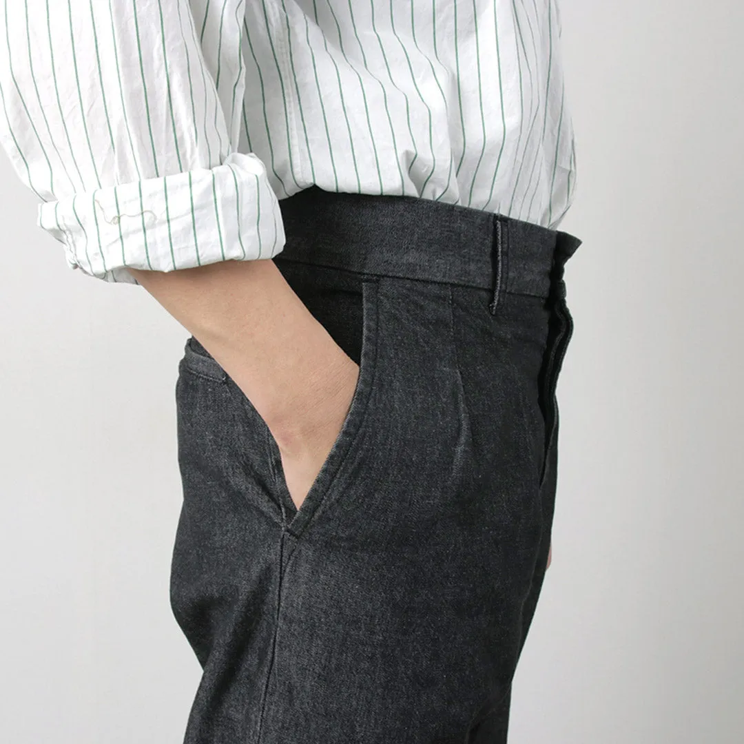 FUJITO / 2 Tuck Trousers Light Ounce Denim