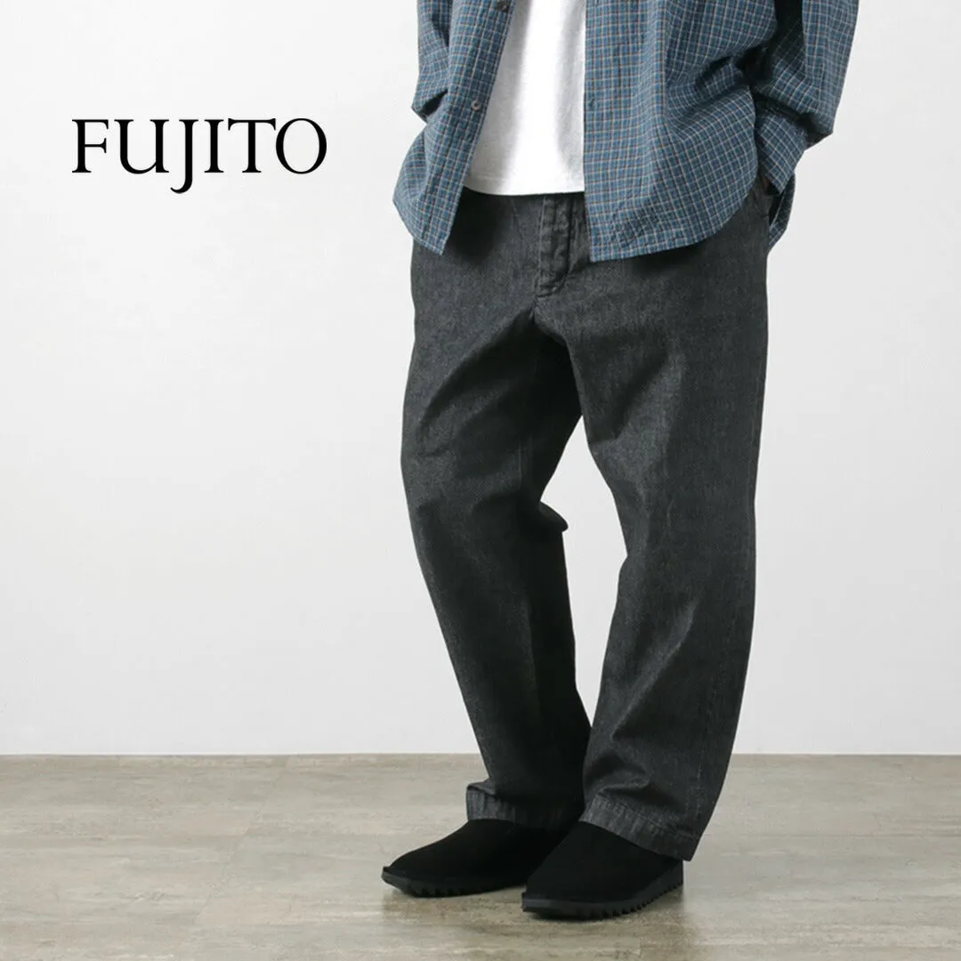 FUJITO / 2 Tuck Trousers Light Ounce Denim