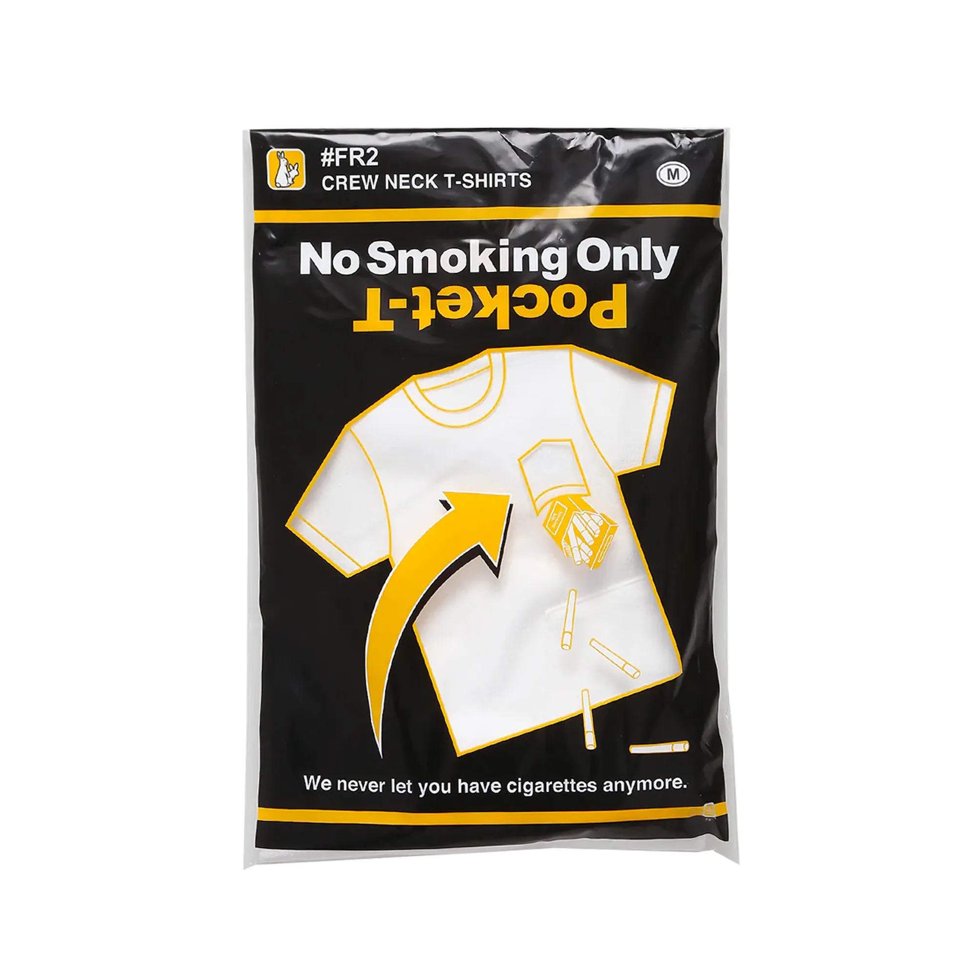 Fxxking Rabbits No Smoking Only Pocket T-shirt White