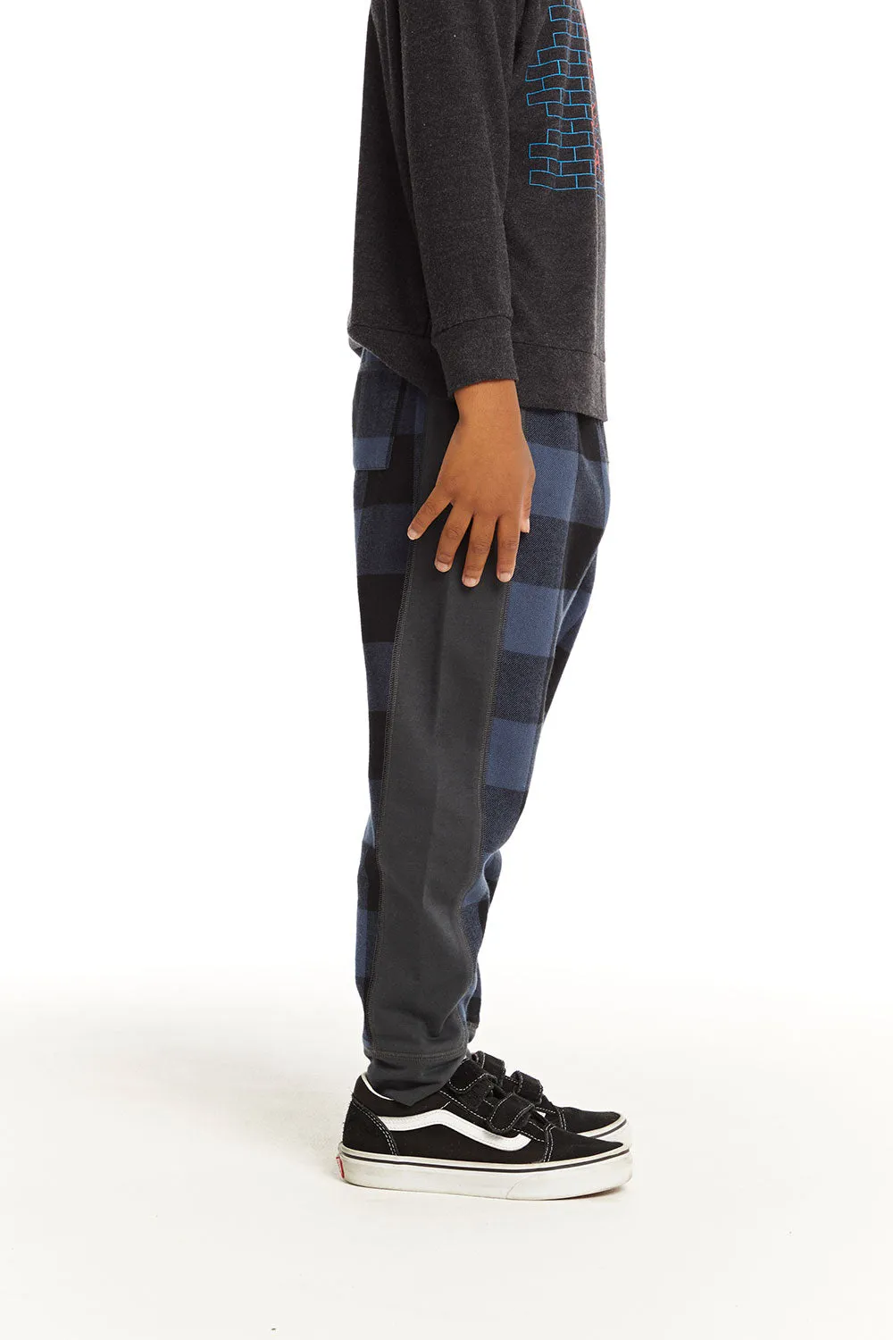 Ghost Plaid Side Panel Jogger