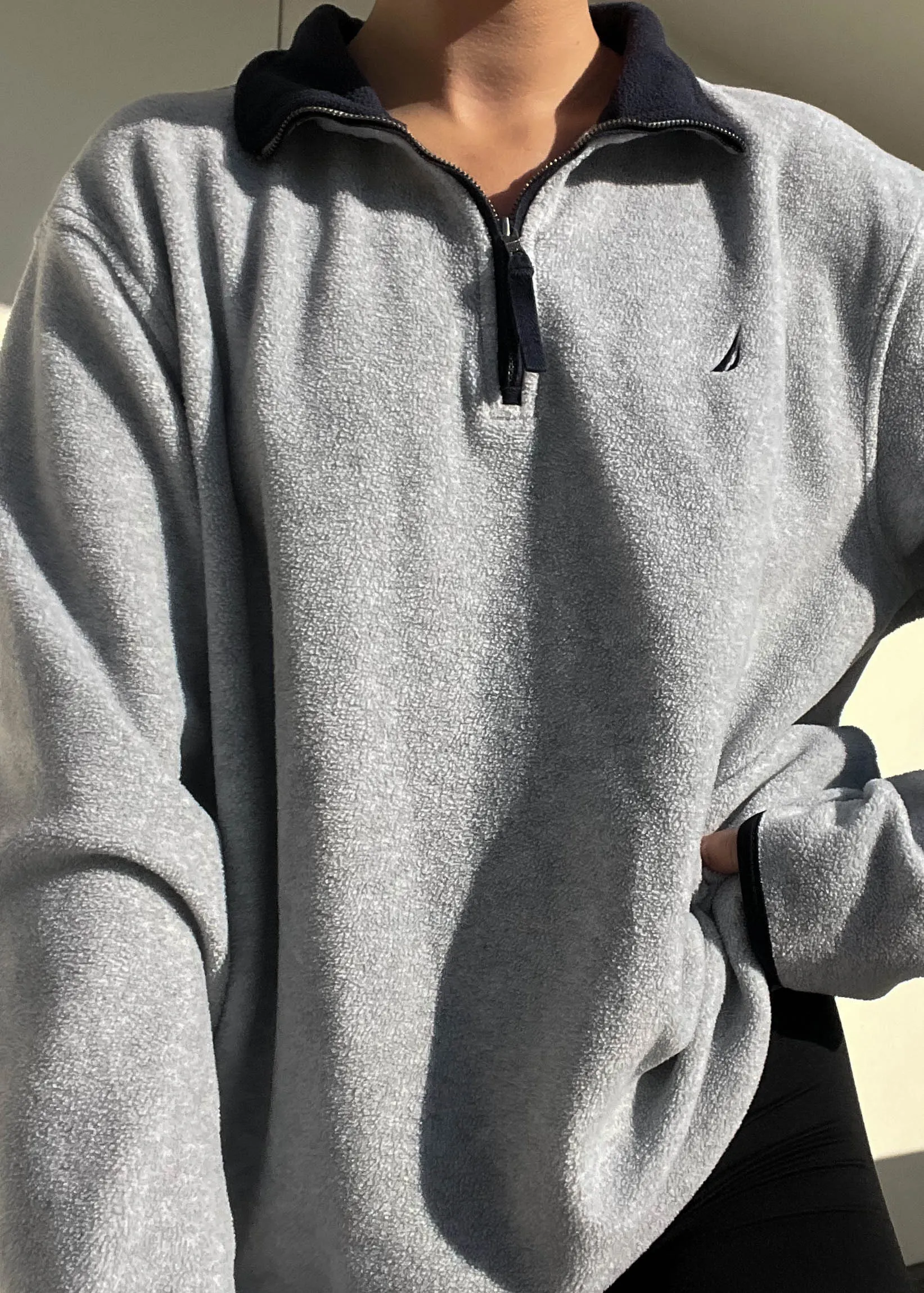 Gray & Navy Nautica Fleece (L-XL)