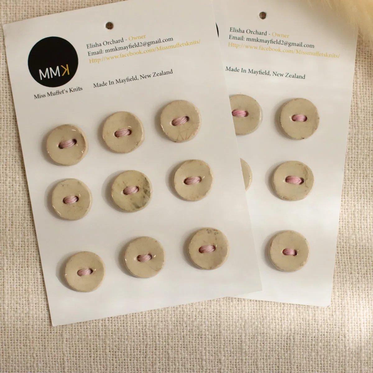 Handmade Ceramic Buttons | Round