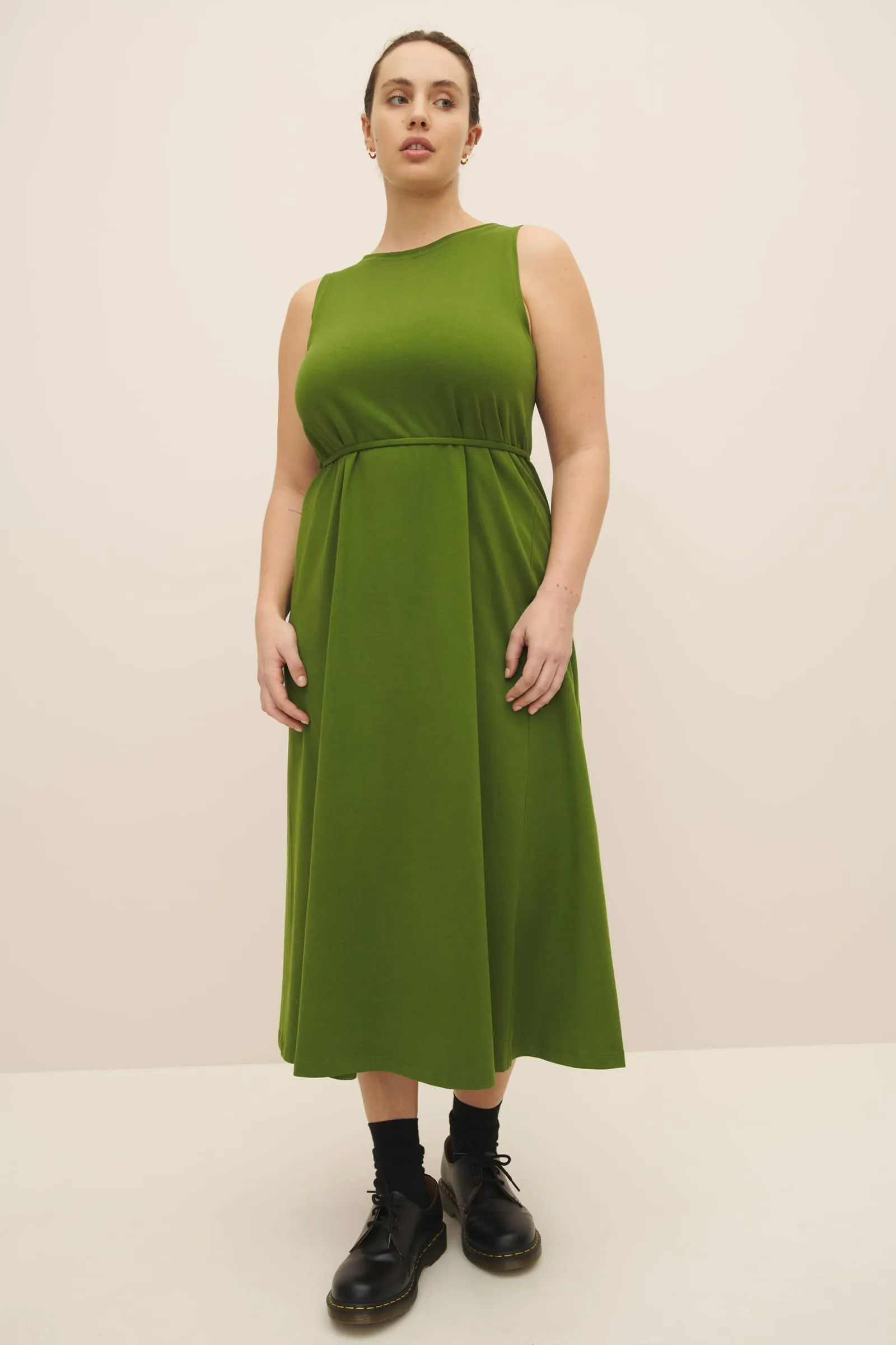 Heavy Tank Swing Dress - Garden Green