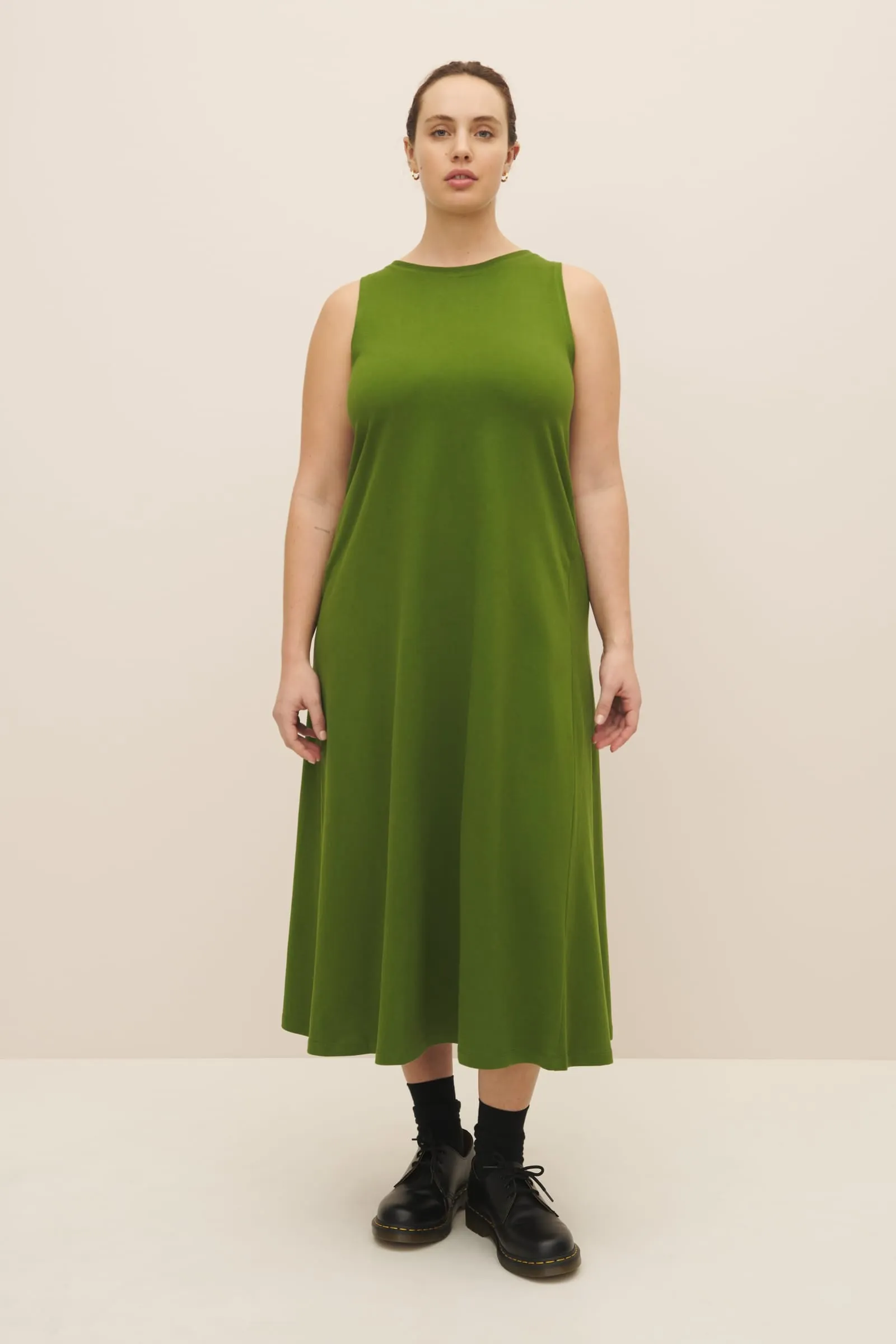 Heavy Tank Swing Dress - Garden Green