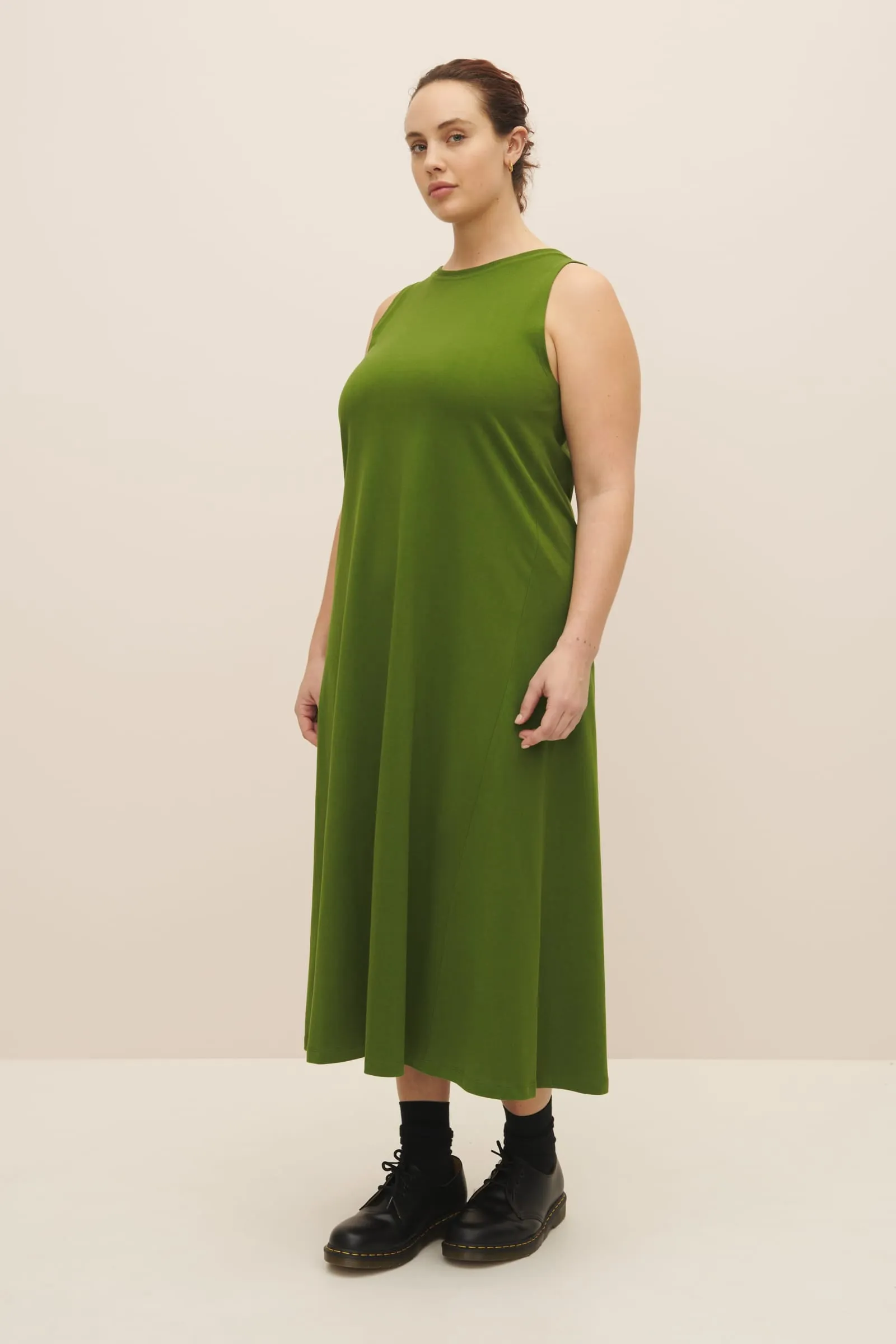 Heavy Tank Swing Dress - Garden Green