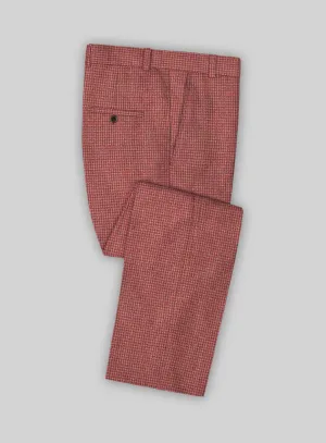 Italian Prato Tango Houndstooth Linen Pants