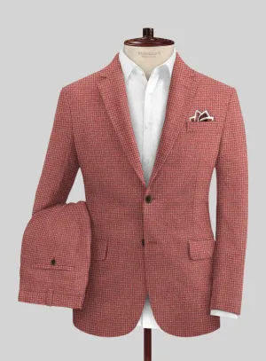 Italian Prato Tango Houndstooth Linen Suit