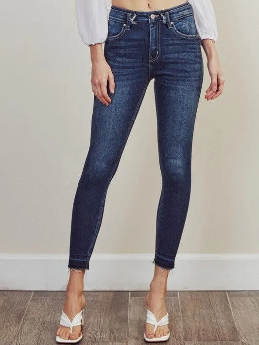 Kancan USA T-Shirt and Jeans Kinda Girl High-Rise Ankle Skinny Jeans