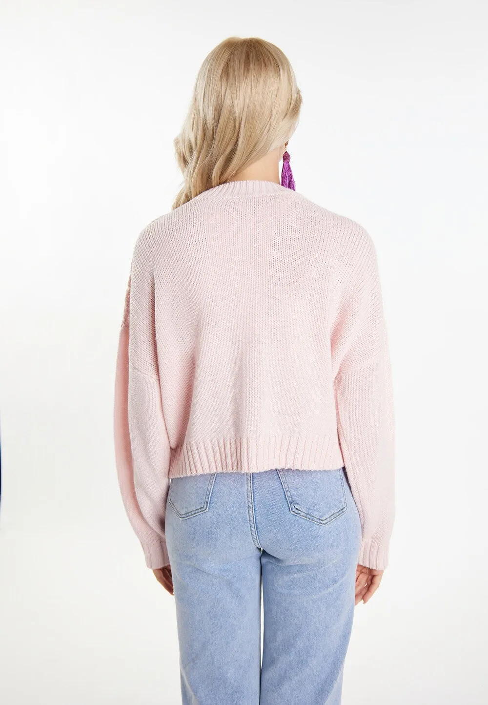 Knitted cardigan Izia Eyota, pink