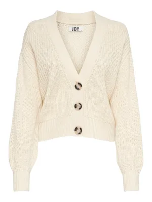 Knitted cardigan JDY Justy, cream