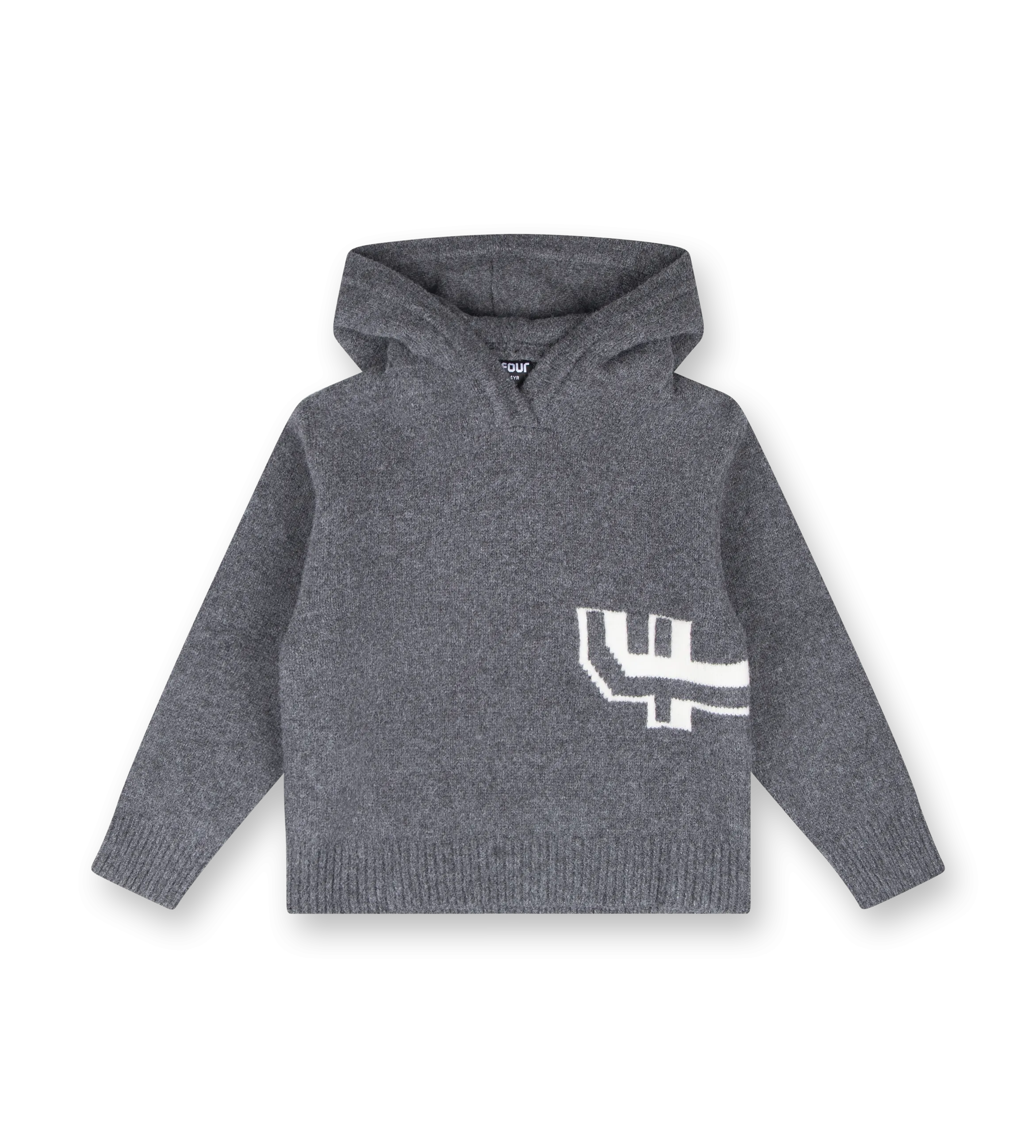 Knitted Hoodie Dark Grey