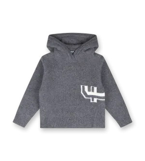 Knitted Hoodie Dark Grey