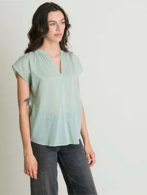 Kyra Cotton Relaxed Blouse | Mint