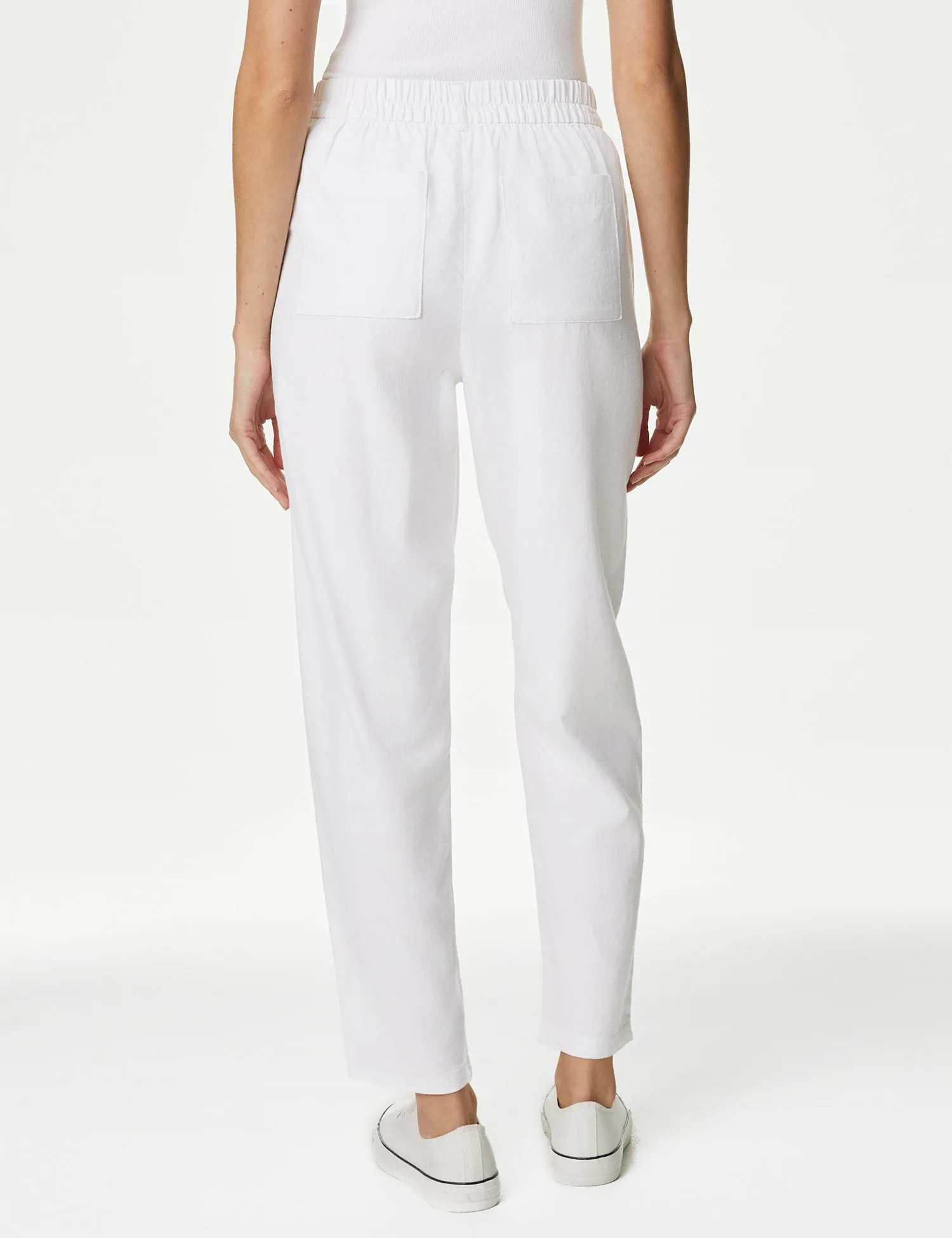 Linen Rich Tapered Trousers