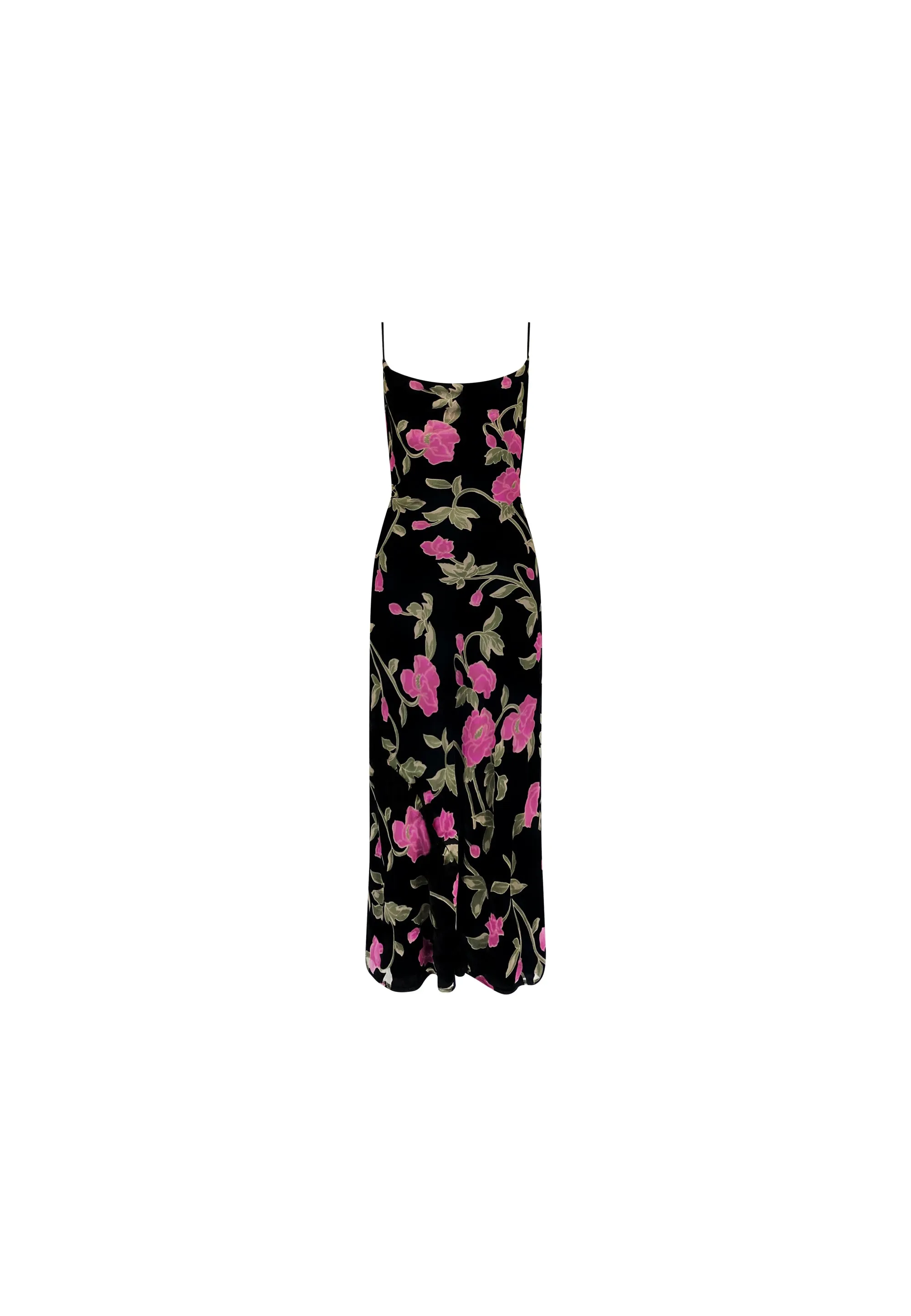 Matilda Pink Floral Velvet Burnout Maxi Dress