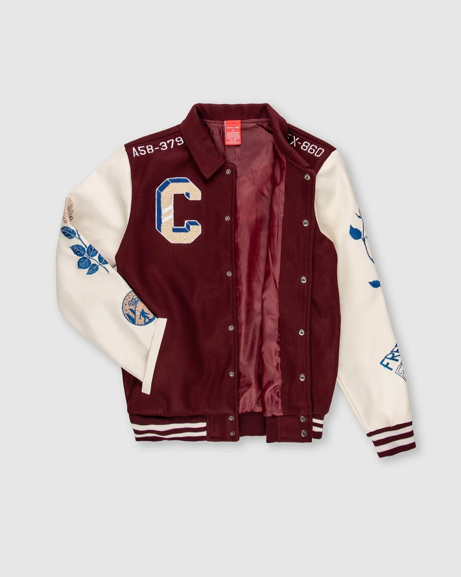 MEN'S PARADISE WOOLEN PATCHED VARSITY JACKET